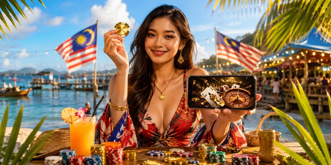 Pengguna Malaysia bermain kasino mudah alih dengan telefon pintar